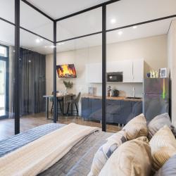 1-комнатные апартаменты студия с панорамным балконом