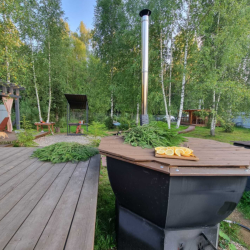 Фото Отель Дом А-фрейм с банным чаном и баней на дровах