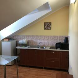 Номер стандарт улучшенный с 1 двуспальной кроватью и собственной кухней (мансарда)