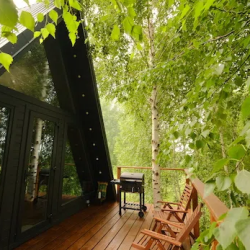 A-frame дом с банным чаном
