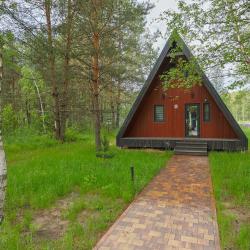 Коттедж №15 A-Frame (с террасой, кондиционером и камином без купели)