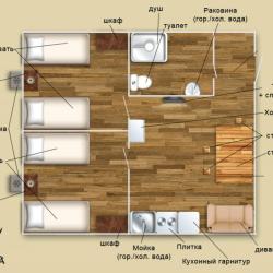 Номер комфорт с 4 односпальными кроватями