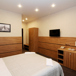 Номер стандарт с 1 двуспальной кроватью (с завтраком)