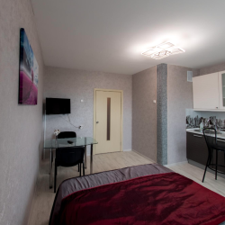 1-комнатные апартаменты студия с 1 двуспальной кроватью