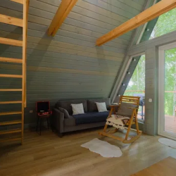 A-frame дом с банным чаном