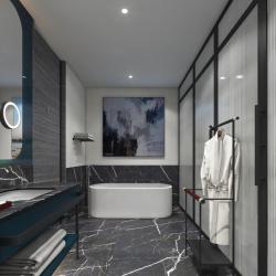 Номер люкс с 1 двуспальной кроватью (на верхнем этаже)