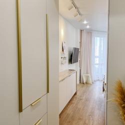 2-местные 1-комнатные апартаменты студия с 1 двуспальной кроватью