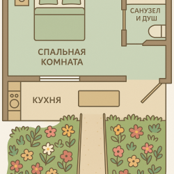 Номер стандарт улучшенный с 1 двуспальной кроватью
