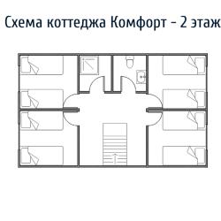5-комнатный коттедж премиум с 10 односпальными кроватями