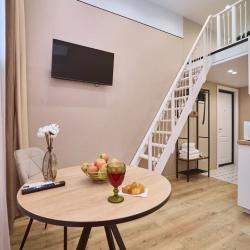 2-местные 1-комнатные апартаменты студия с 1 двуспальной кроватью