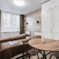 Апартаменты студия с 2 односпальными кроватями