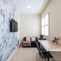 2-комнатные апартаменты эконом с 2 двуспальными кроватями (без окна)