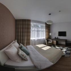 Номер стандарт с 1 двуспальной кроватью, 1 категория (с завтраком)