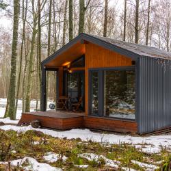 Дом с видом на лес гостиная со спальней 36м2