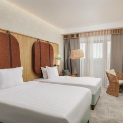 Номер делюкс с 2 односпальными кроватями и с видом на бассейн