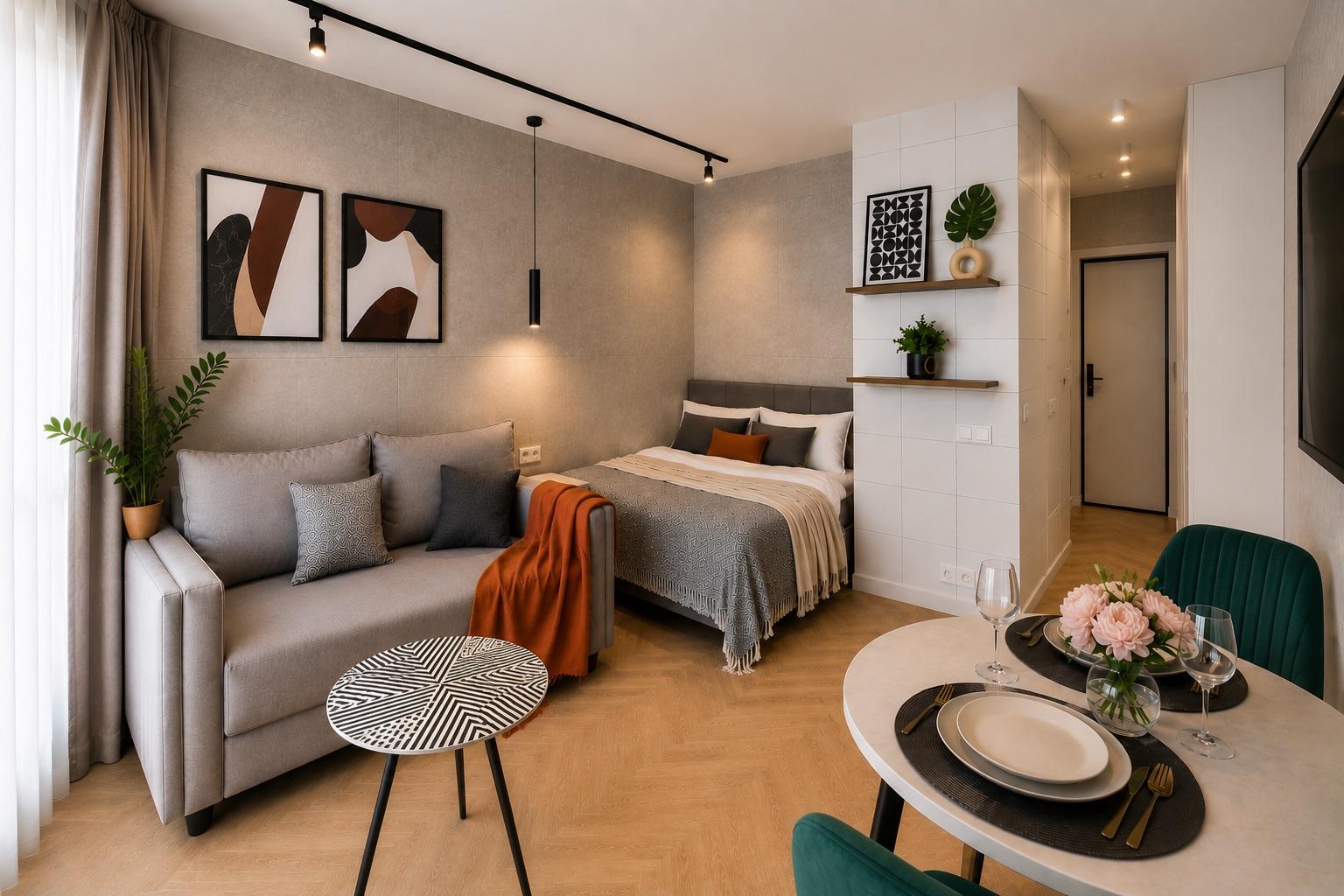 Апартаменты-студия, 25 м², 2 этаж