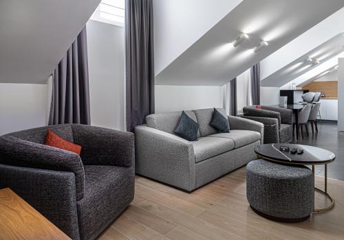 Апартаменты делюкс с 1 двуспальной кроватью (мансарда)