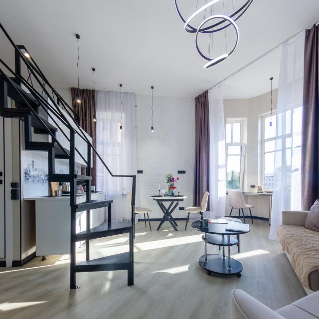 Designer renovated apartment with a view of the Fontanka River!(SD26)