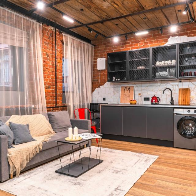 FlatStay Design studio for 6 people in the center of St. Petersburg