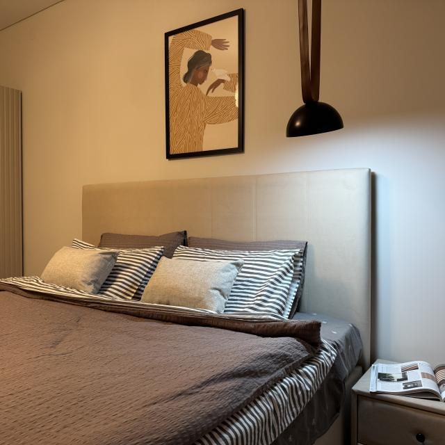 Two-bedroom apartment with a view of Lake Pobedy 1a