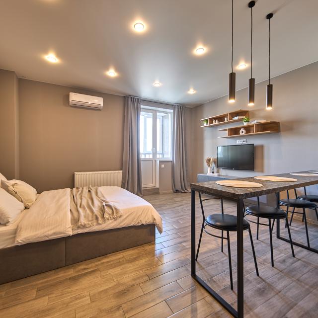 Stylish and cozy studio with a gorgeous view