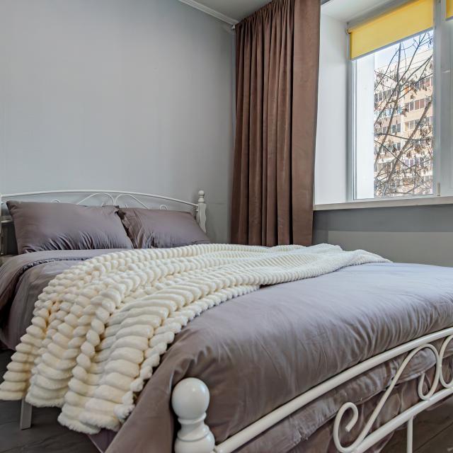 Liberty City│Luxury Eurodvushka "Cinnamon" for 4 guests, remote check-in, near Kozya Sloboda metro station