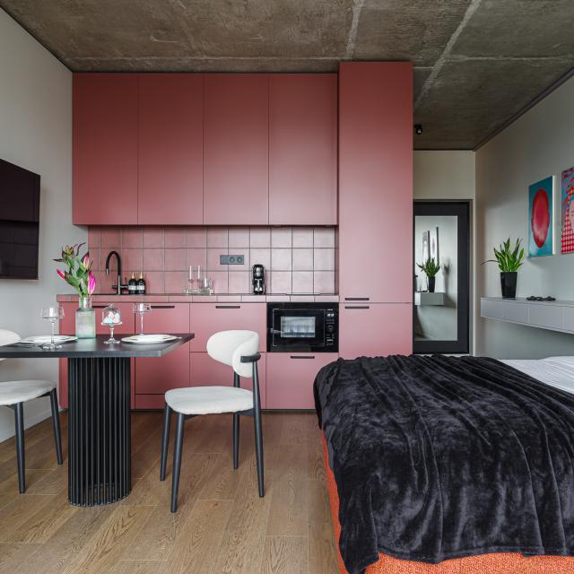 VEROM Studio with a beautiful interior and a view from the 19th floor