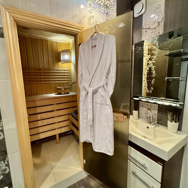 3-room apartment with sauna near railway station