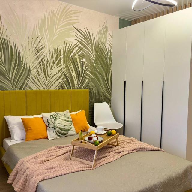 Studio with designer renovation