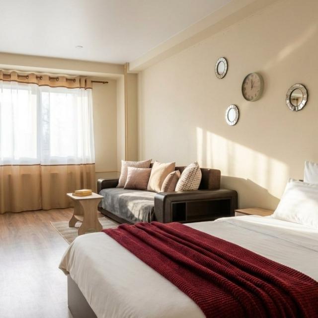 Spacious studio apartment opposite the Regional Hospital