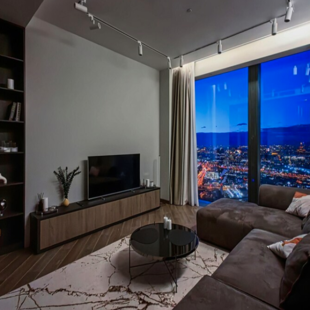 Apartment on the 59th floor with a view of the towers
