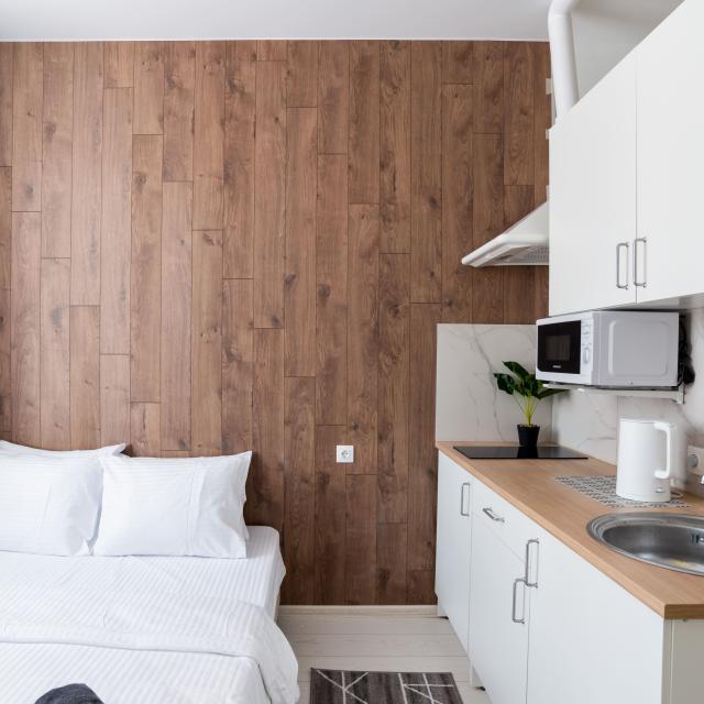In an apartment on Zheleznodorozhnaya street 3