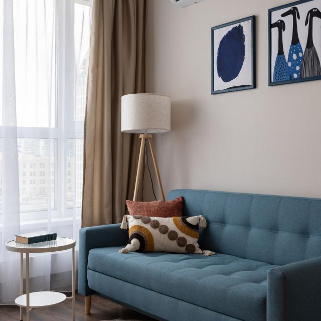 Bright euro two-bedroom apartment in a premium-class residential complex