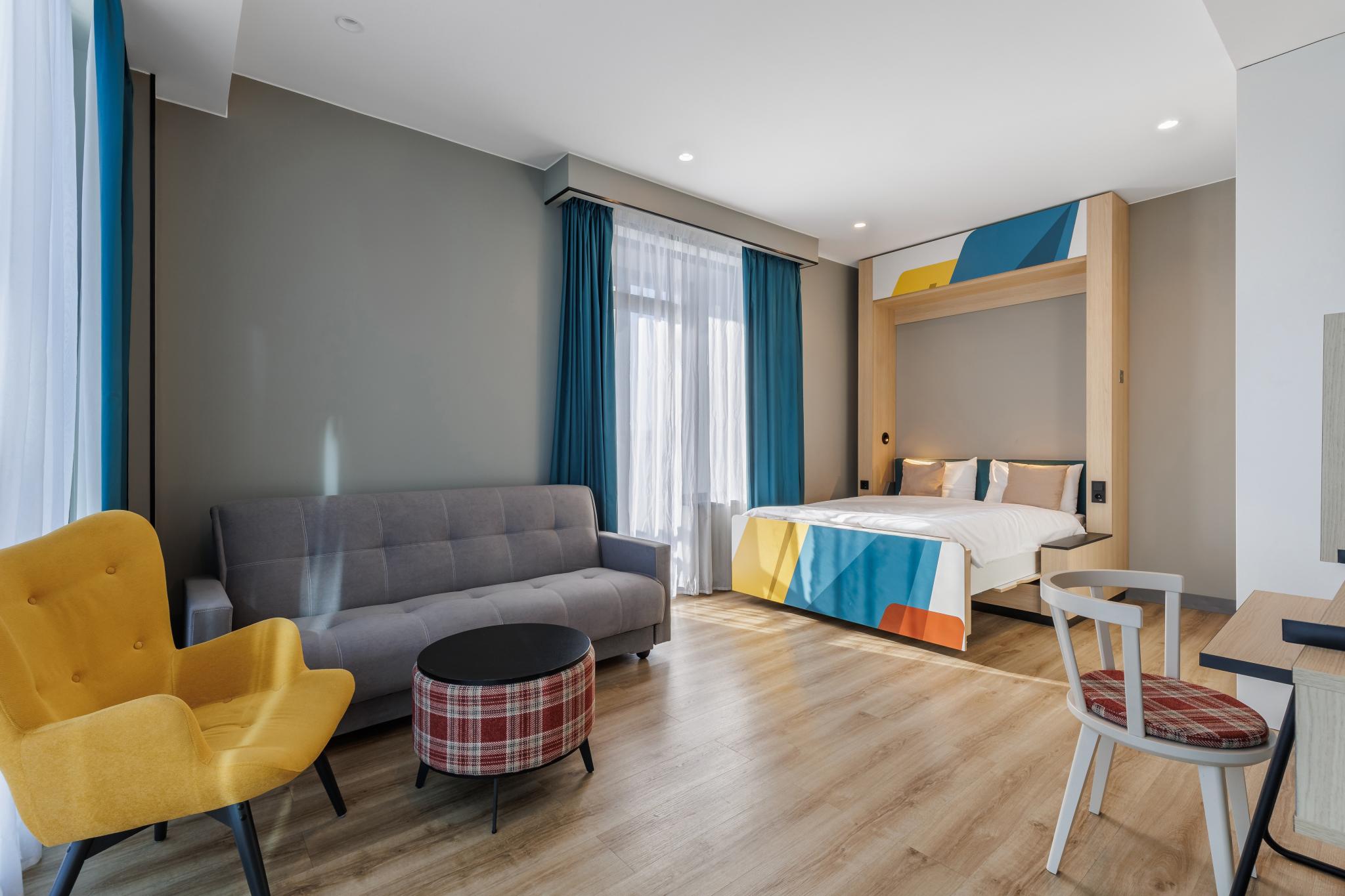 1-комнатные апартаменты, 45 м², 10 этаж 2
