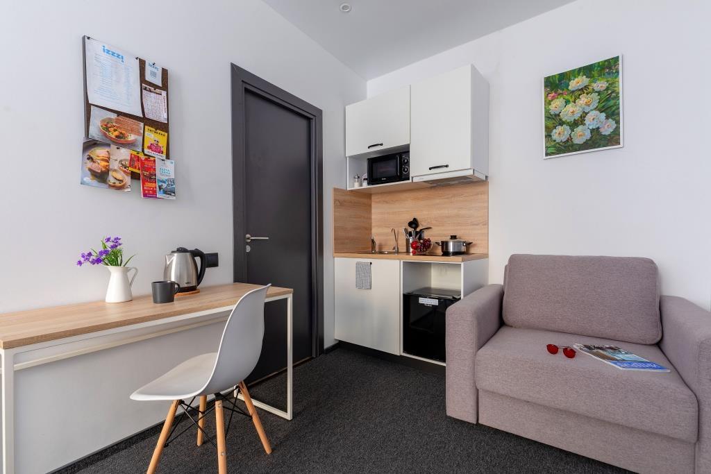1-комнатные апартаменты, 25 м², 1 этаж 4