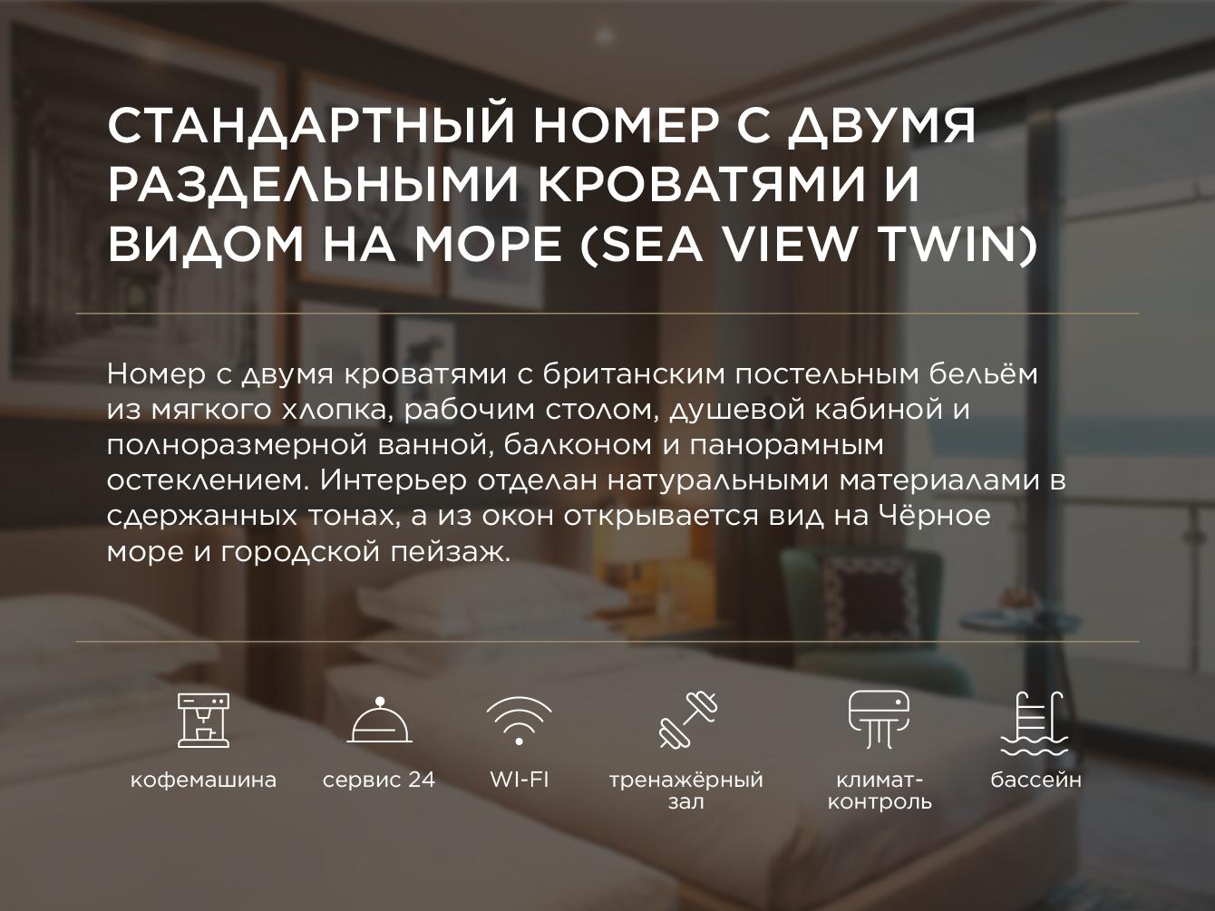 Стандартный номер Твин и видом на море (Sea View Twin) 2