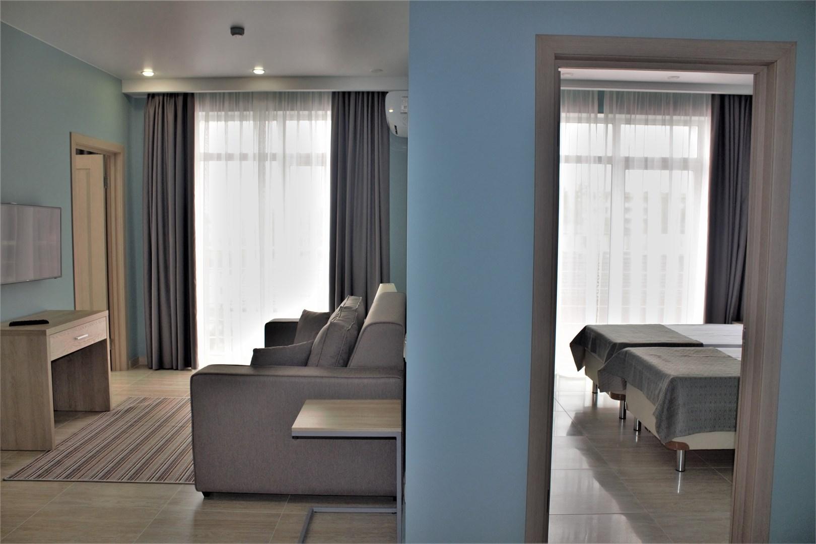 3-комнатные апартаменты, 58 м², 1 этаж