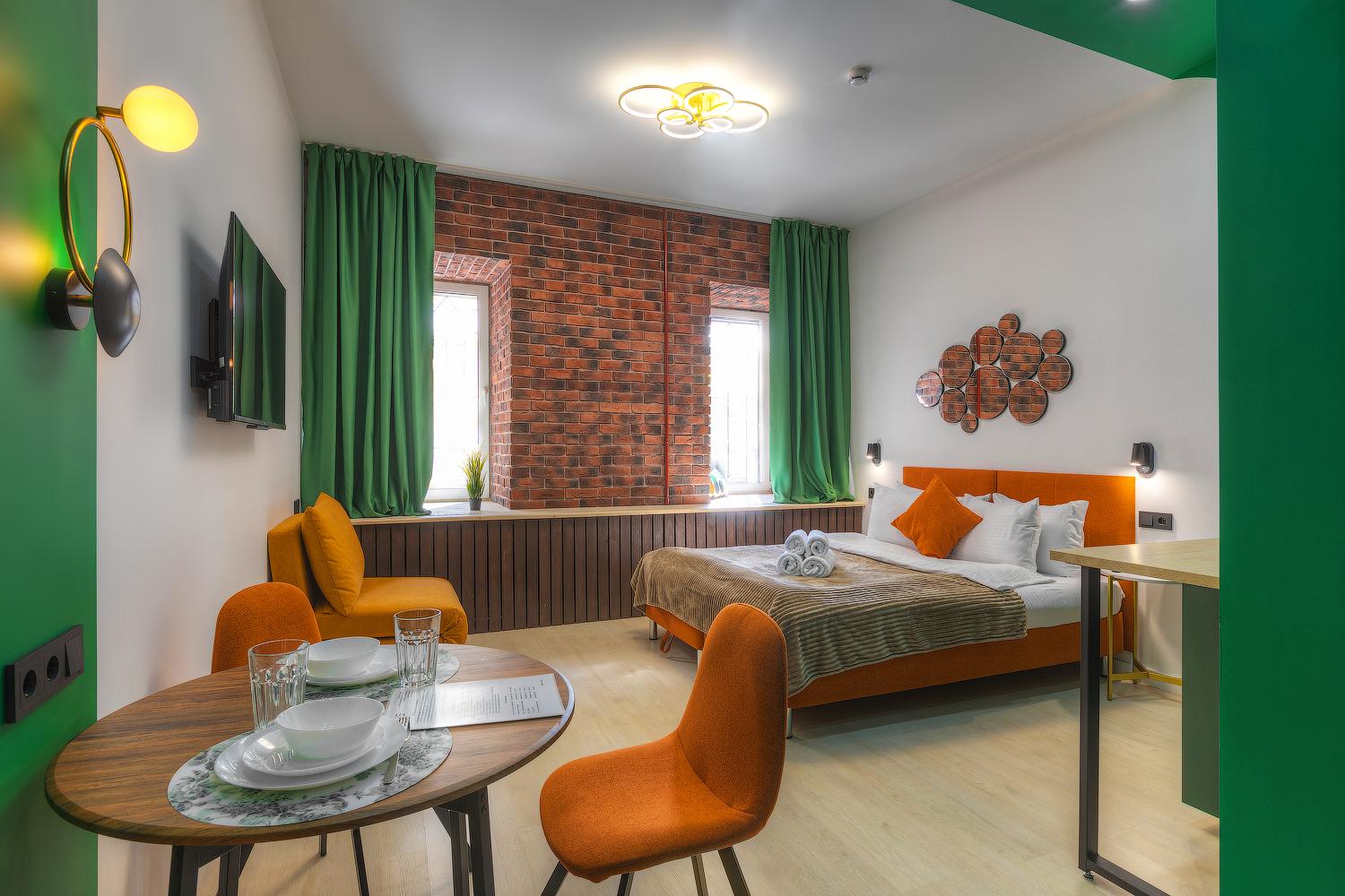 3-местный номер студия делюкс, 20 м²