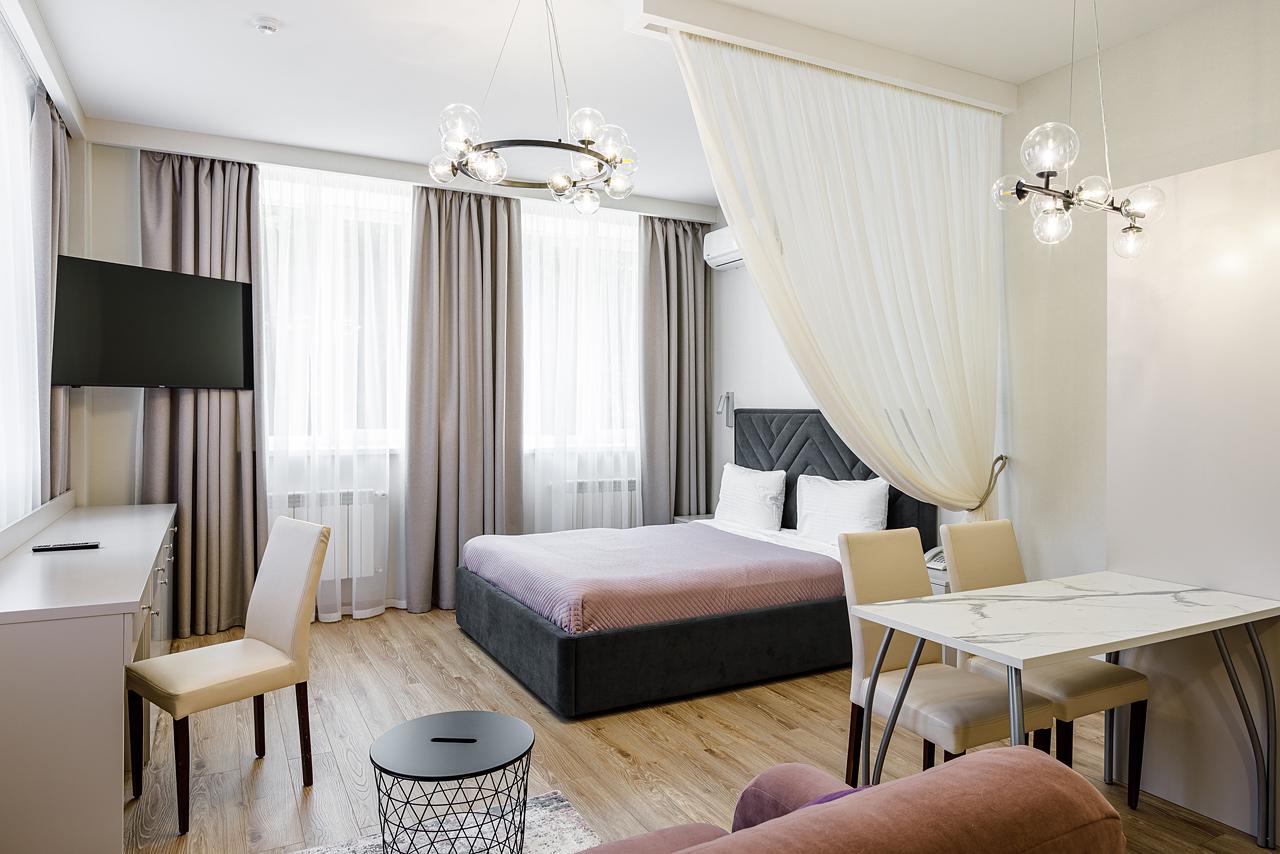 1-комнатные апартаменты стандарт с 1 двуспальной кроватью