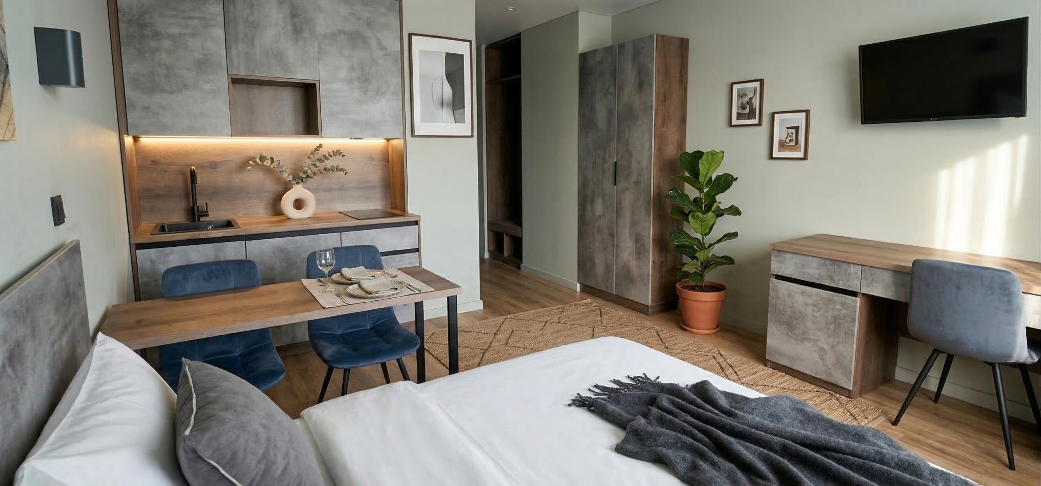 1-комнатные апартаменты, 20 м², 22 этаж в Aurum